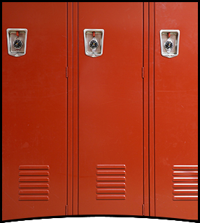 Row of school lockers