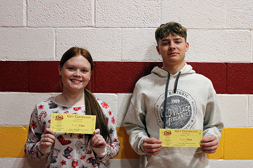 Kyndra Civey and Hayden Todd, December Athletes of the Month
