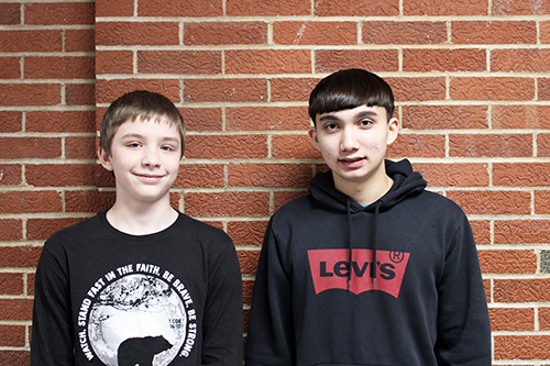 January Students of the Month, Colton and Walter